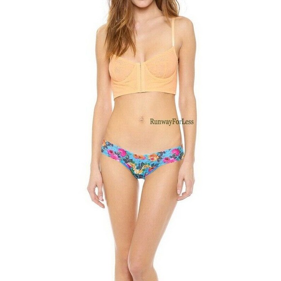 XS Creamsicle Secret Garden Flower Floral Lace Bra - Picture 5 of 7